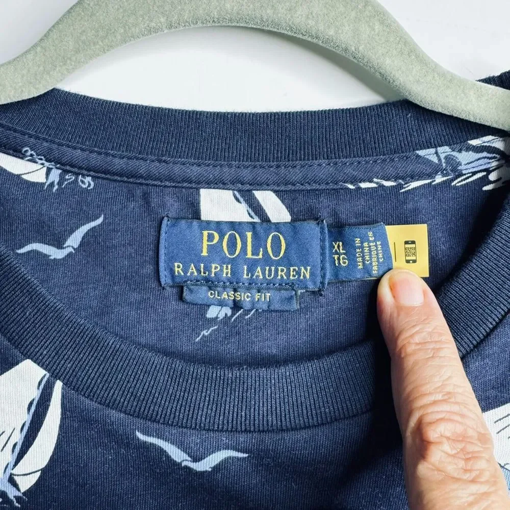 Polo Ralph Lauren NEW Sailboat Bear Shirt Mens XL Blue Pony Logo Preppy Nautical